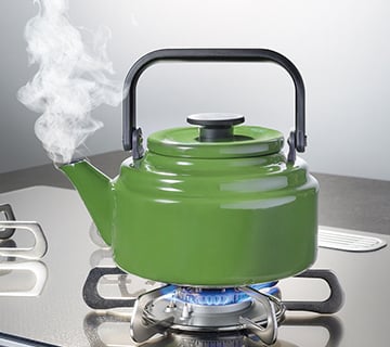 湯沸し機能 左右コンロ、同時使用可