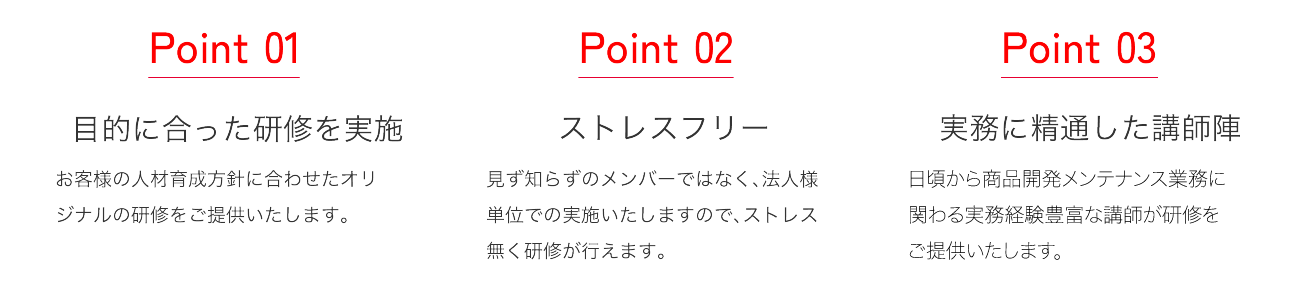 オリジナル研修のポイント