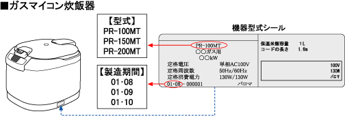 ガスマイコン炊飯器