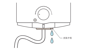 水抜き栓兼安全弁（過圧逃し弁）から水滴が落ちるとき