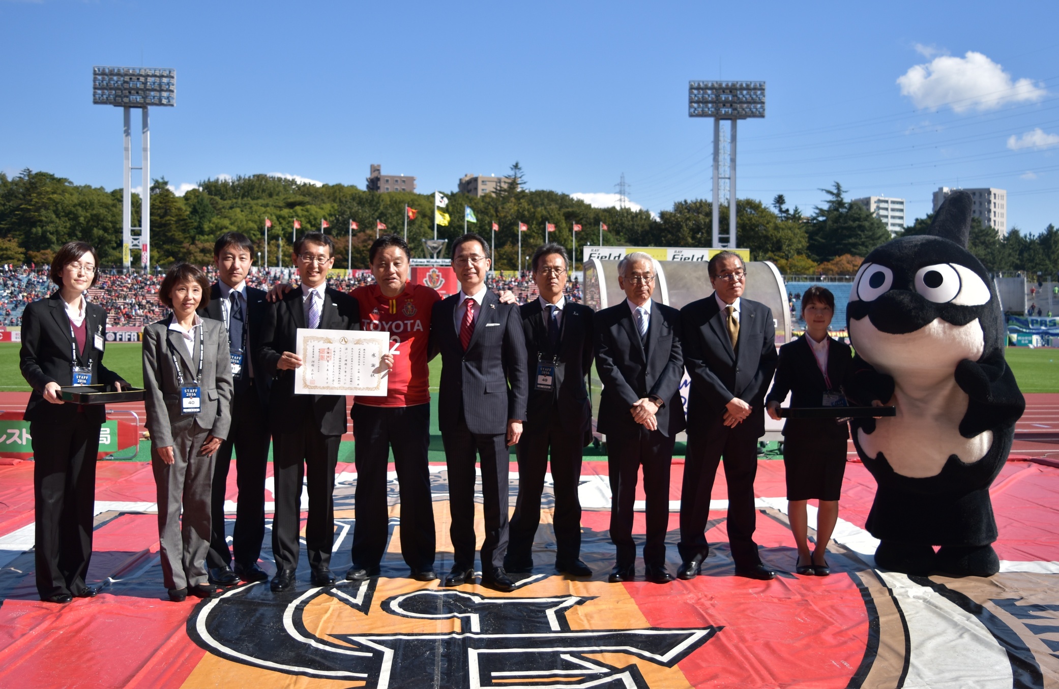 パロマ瑞穂スタジアムの女子トイレ洋式化工事等を寄贈